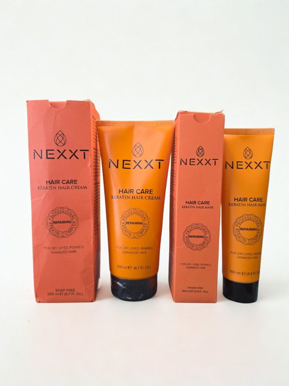 NEXXT Keratin Hair Care Set Cream 6.7oz + Mask 3.4oz Repairing NIB